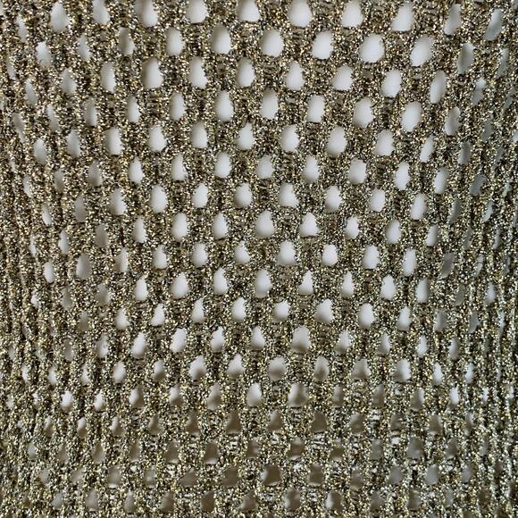 MARC JACOBS Size S Gold Nylon Metallic Knit Crew Neck Pullover - Picture 2 of 6